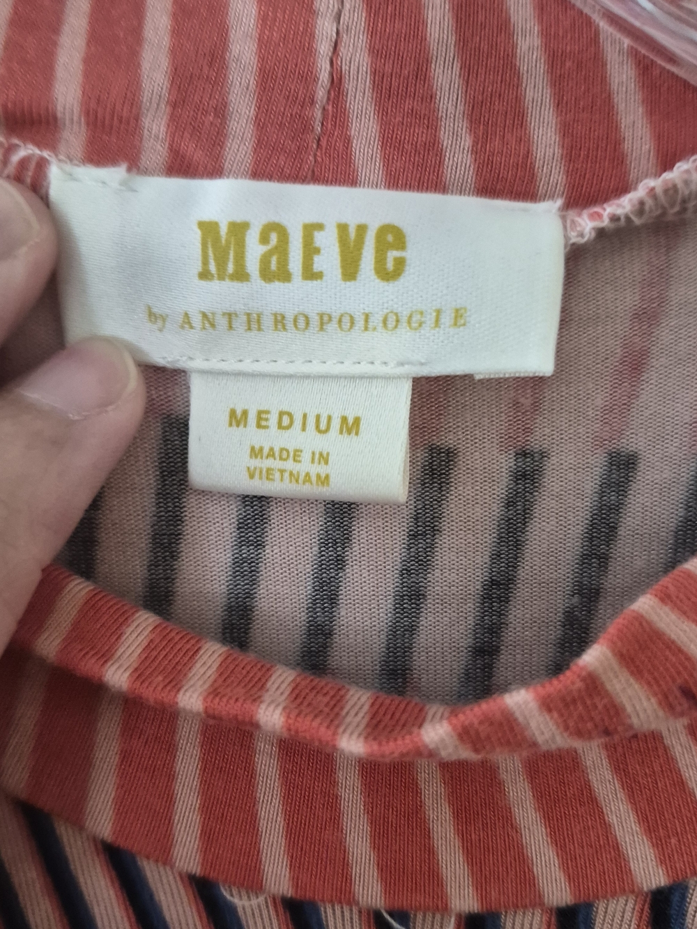 ​Maeve Anthropologie Midi Dress Womens M Multicolor Striped Geometric Mock Neck - Picture 3 of 11